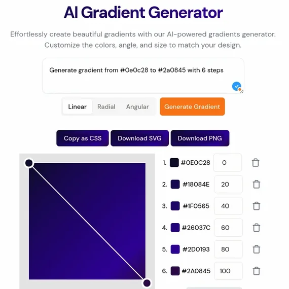 AI Gradient Generator-превью