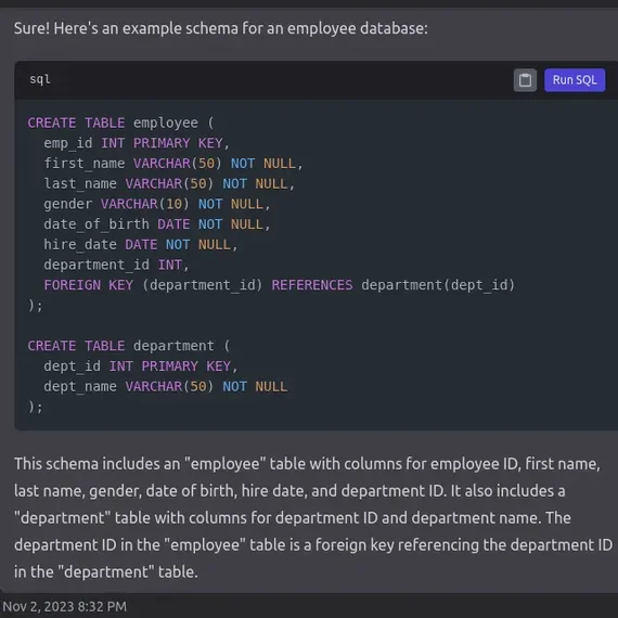 SQL Chat-превью