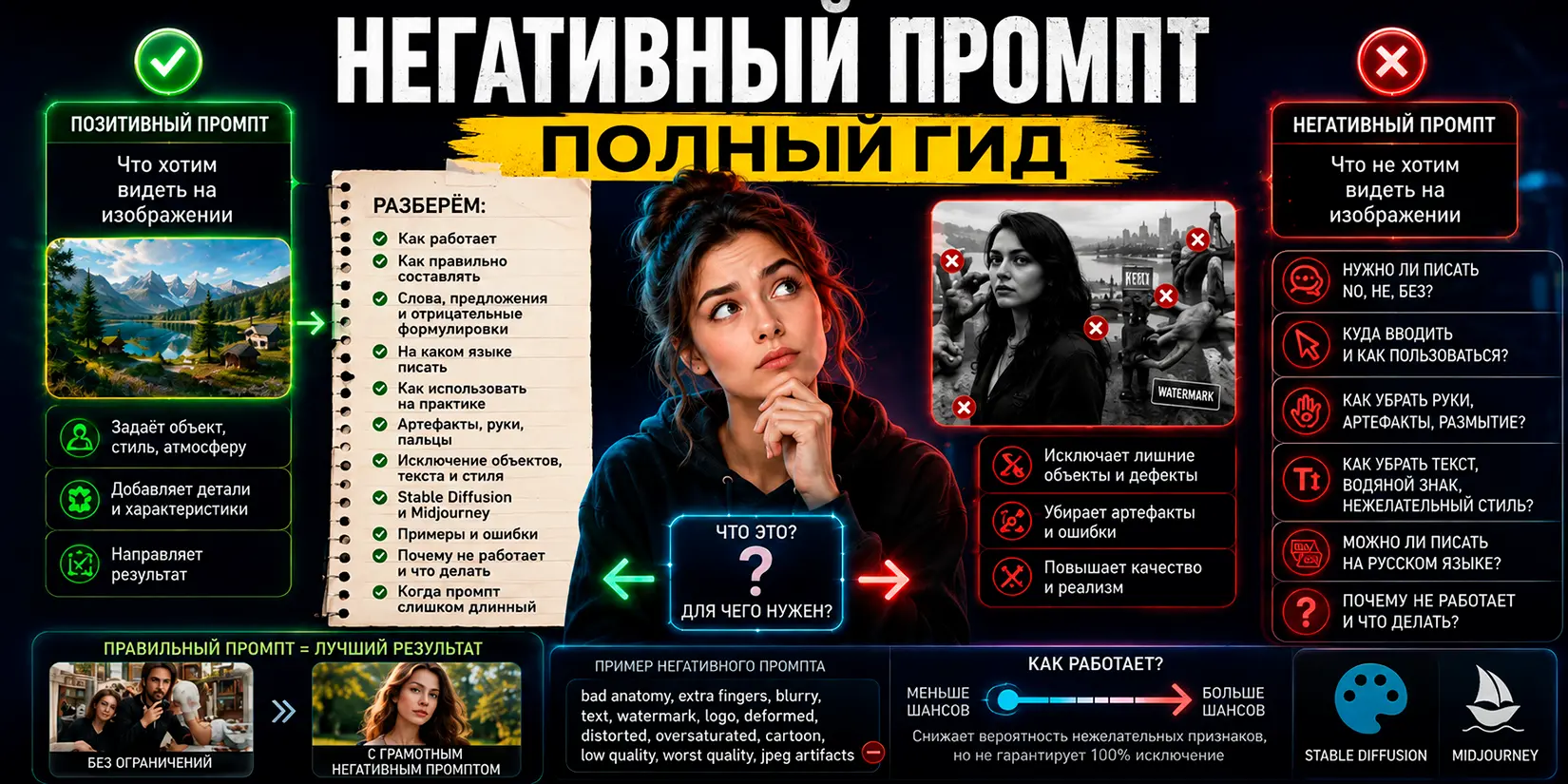 Полный гид негативного промпта