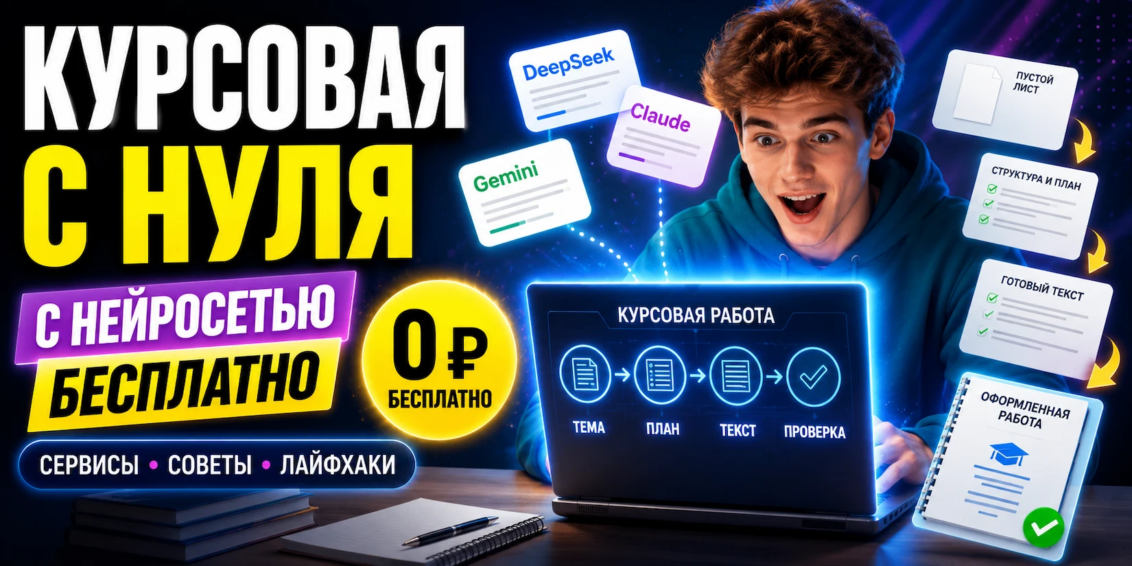 Иллюстрация к статье о написании курсовых работ с помощью нейросети