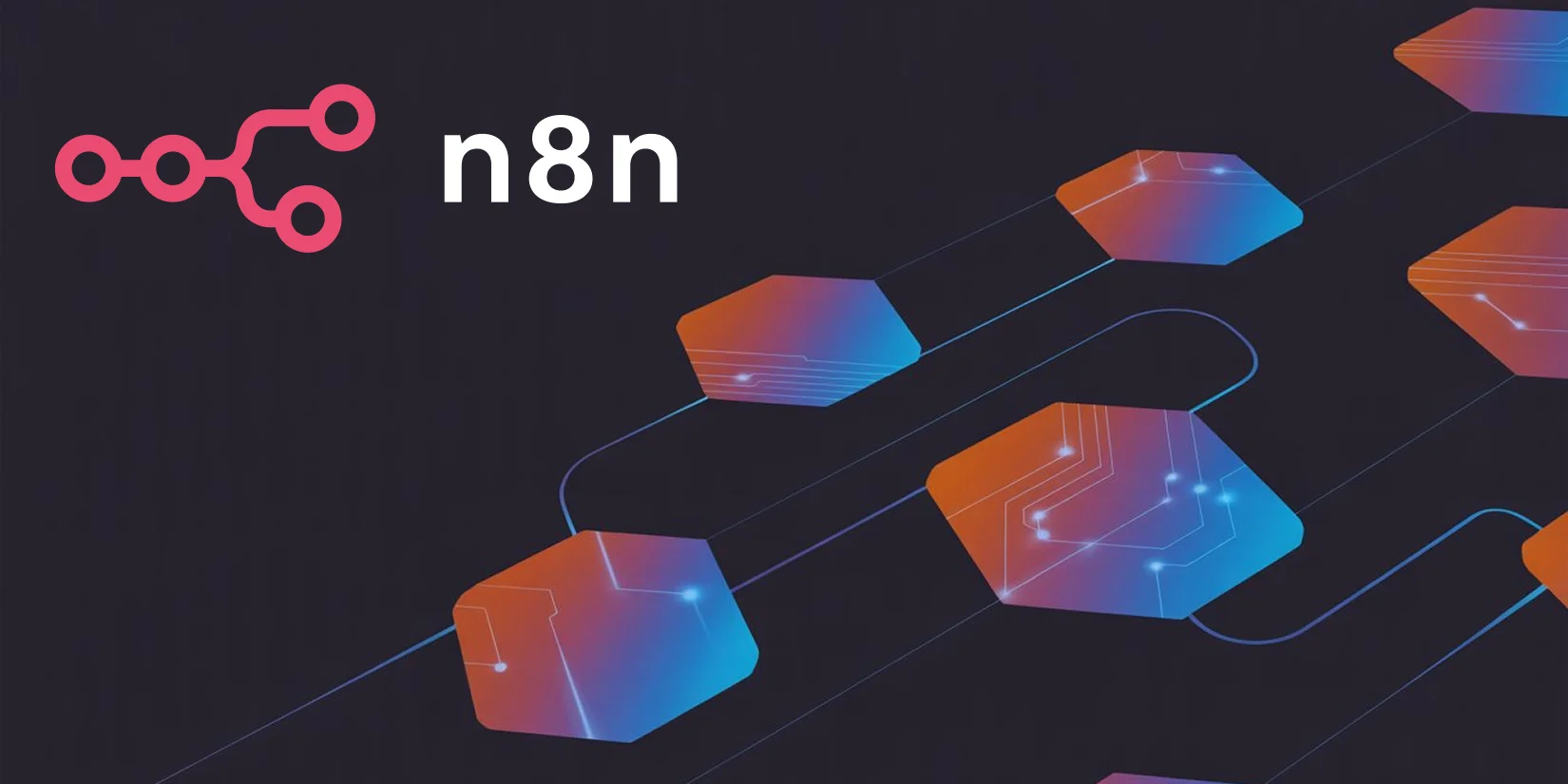 Визуализация узлов в n8n в виде шестиугольников со связью