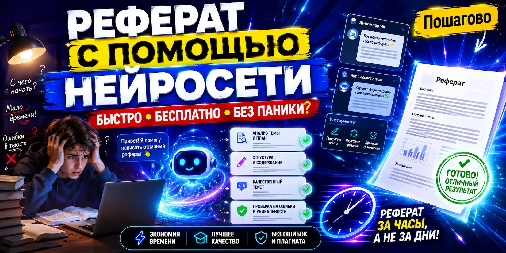 Иллюстрация к статье "Реферат с помощью нейросети"