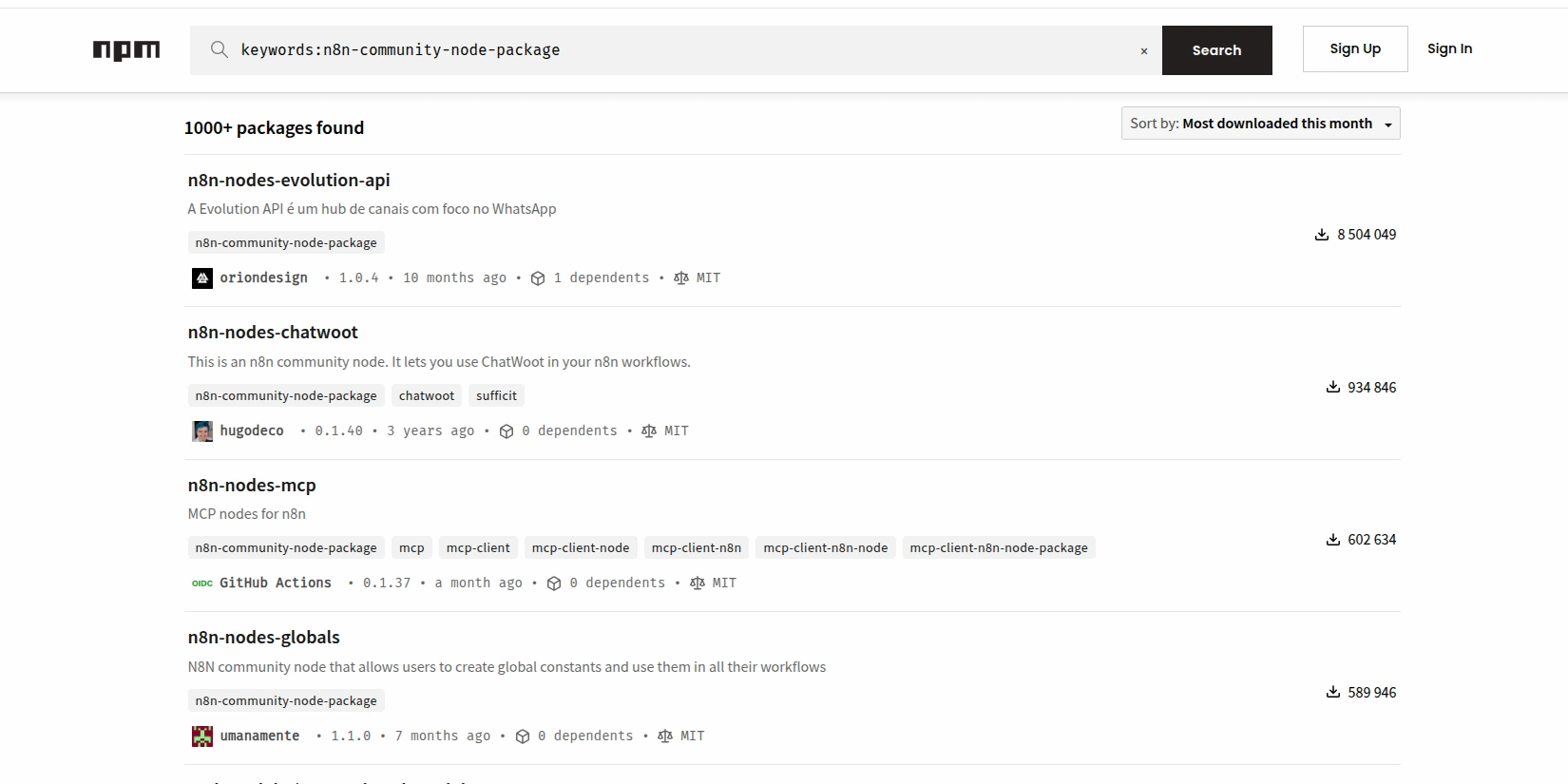 Ввод название узла в настройках локальной версии n8n