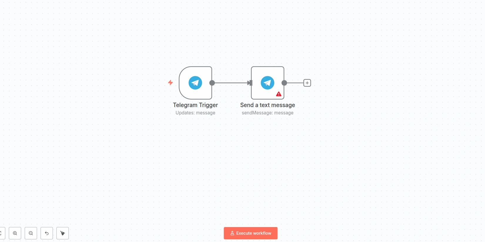 Пример триггера в n8n при получении сообщения от Telegram