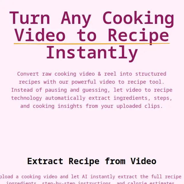 VideotoRecipe