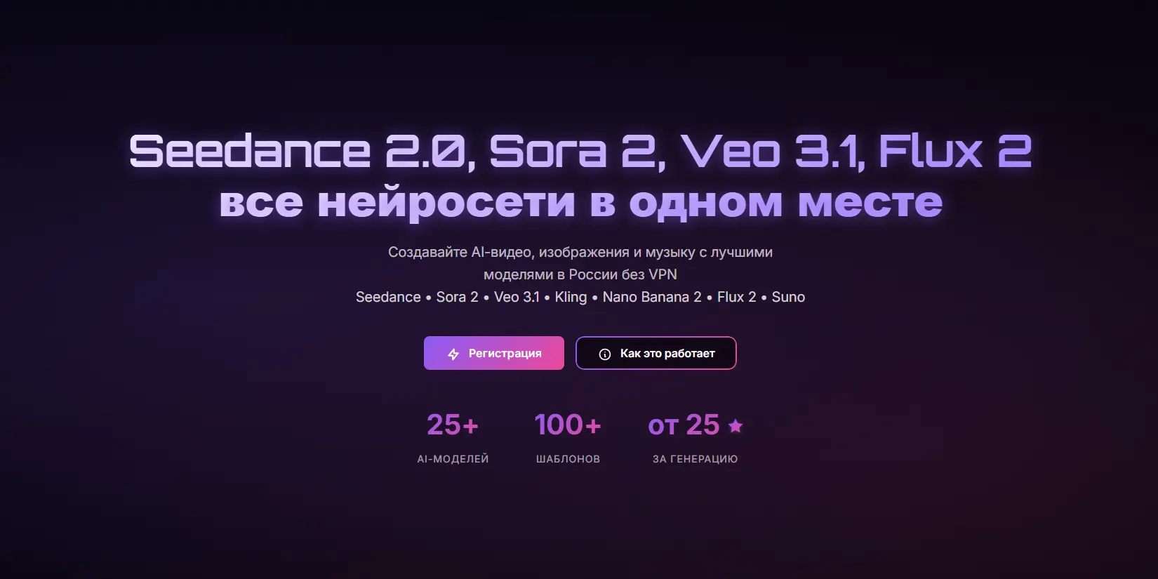 Скриншот ИИ-сервиса AiHere