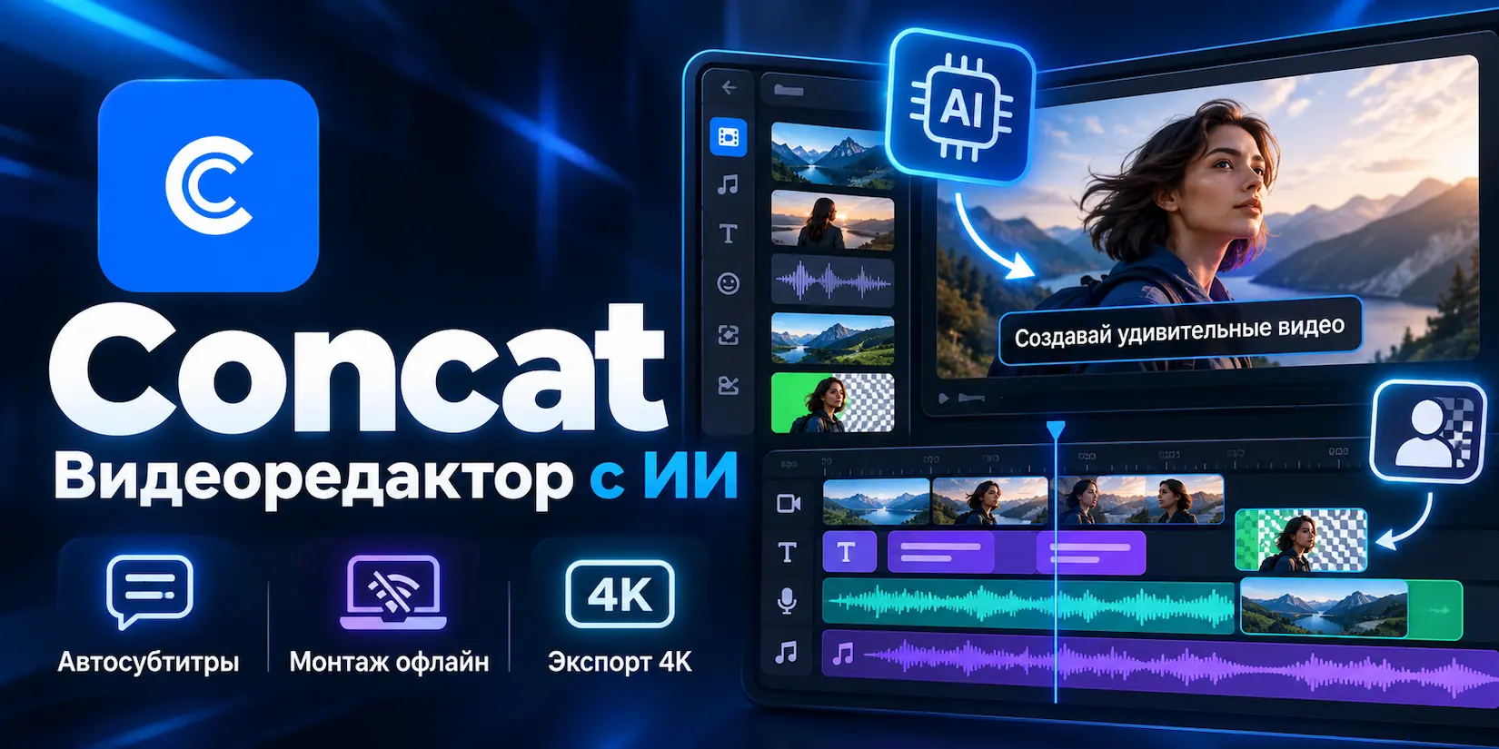 Скриншот ИИ-сервиса Concat