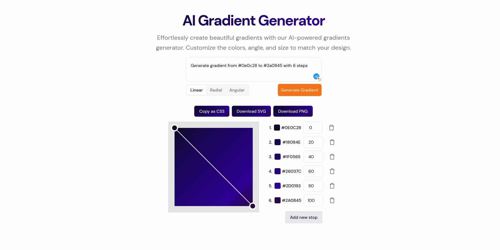 Нейросеть-AI Gradient Generator. Пример-работы