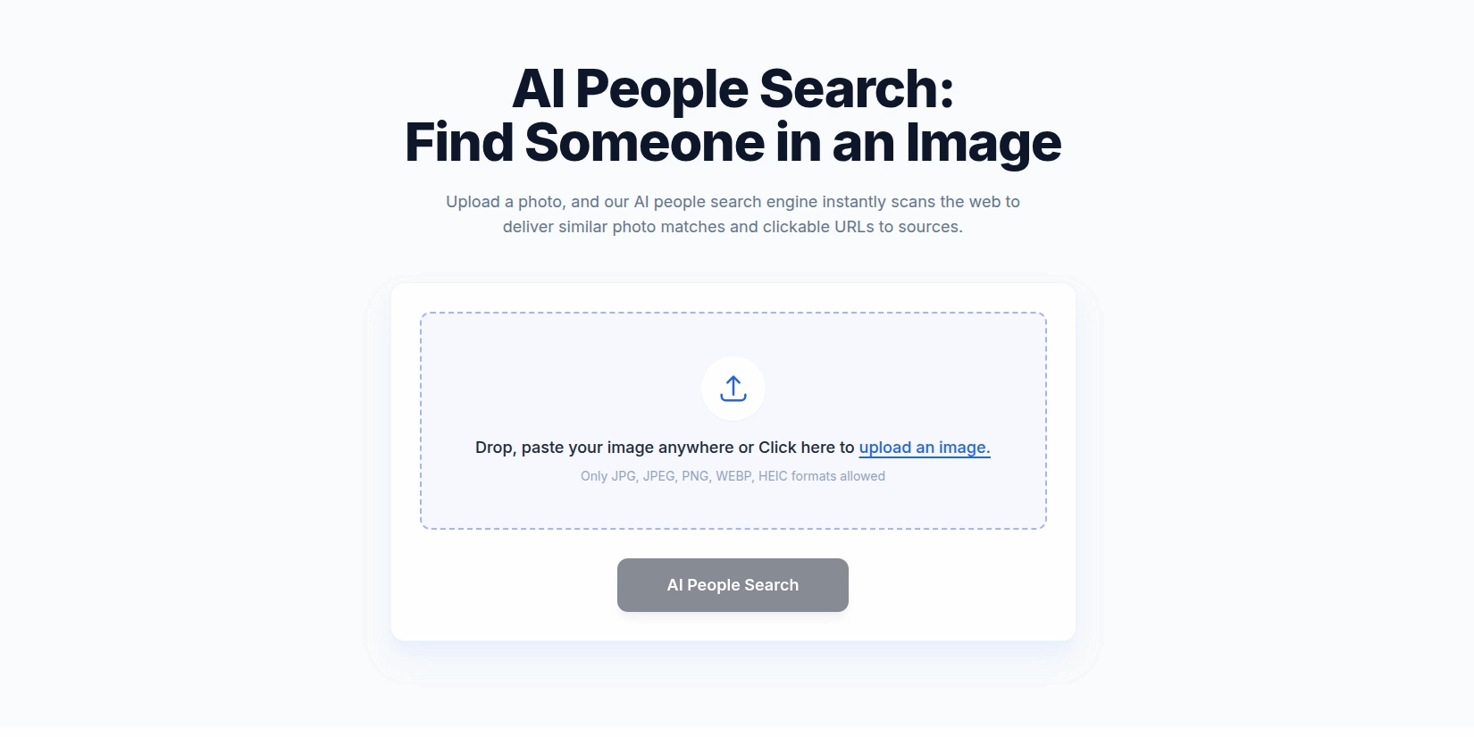 Скриншот ИИ-сервиса AI People Search