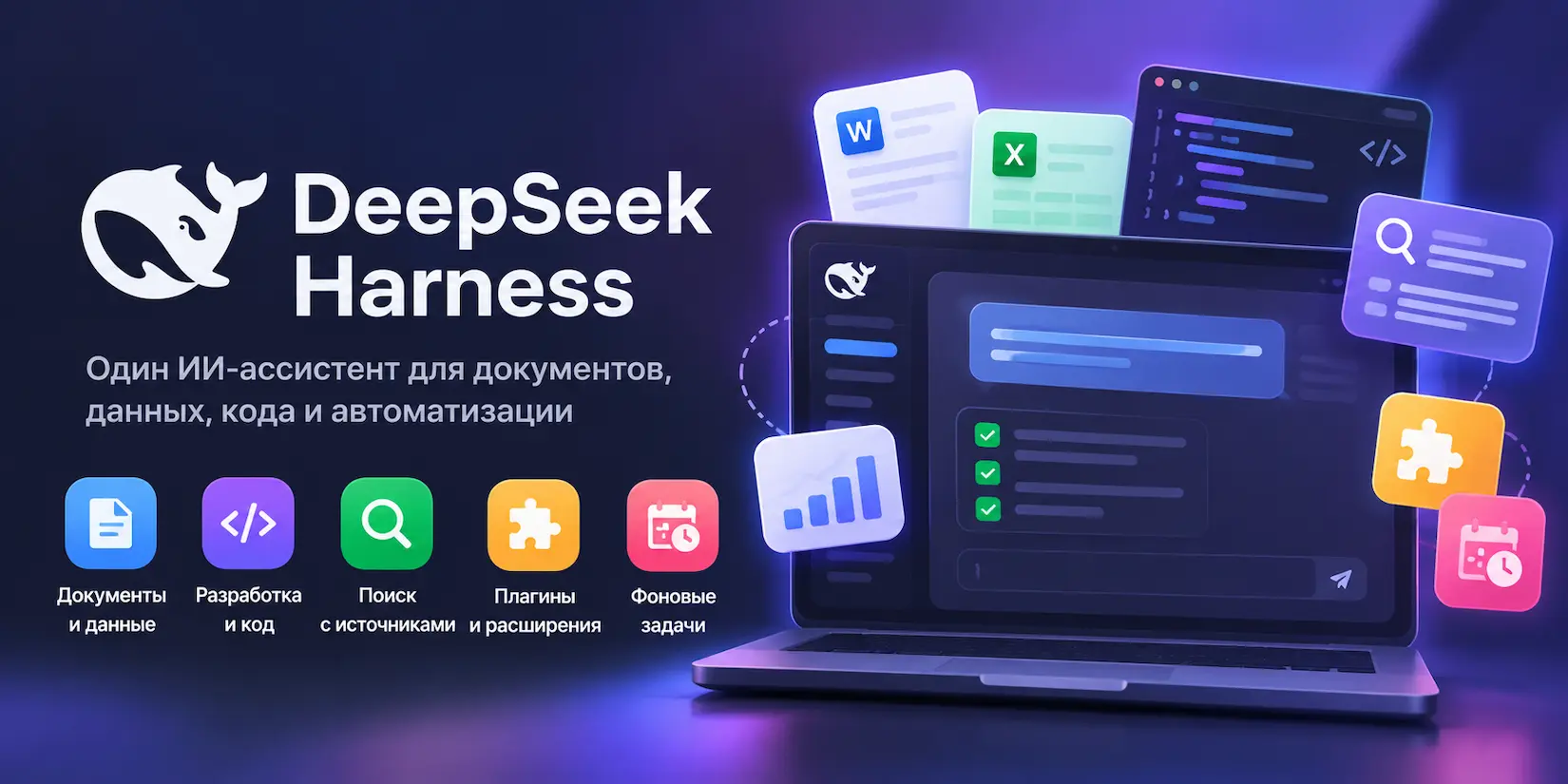 Скриншот ИИ-сервиса DeepSeek Harness