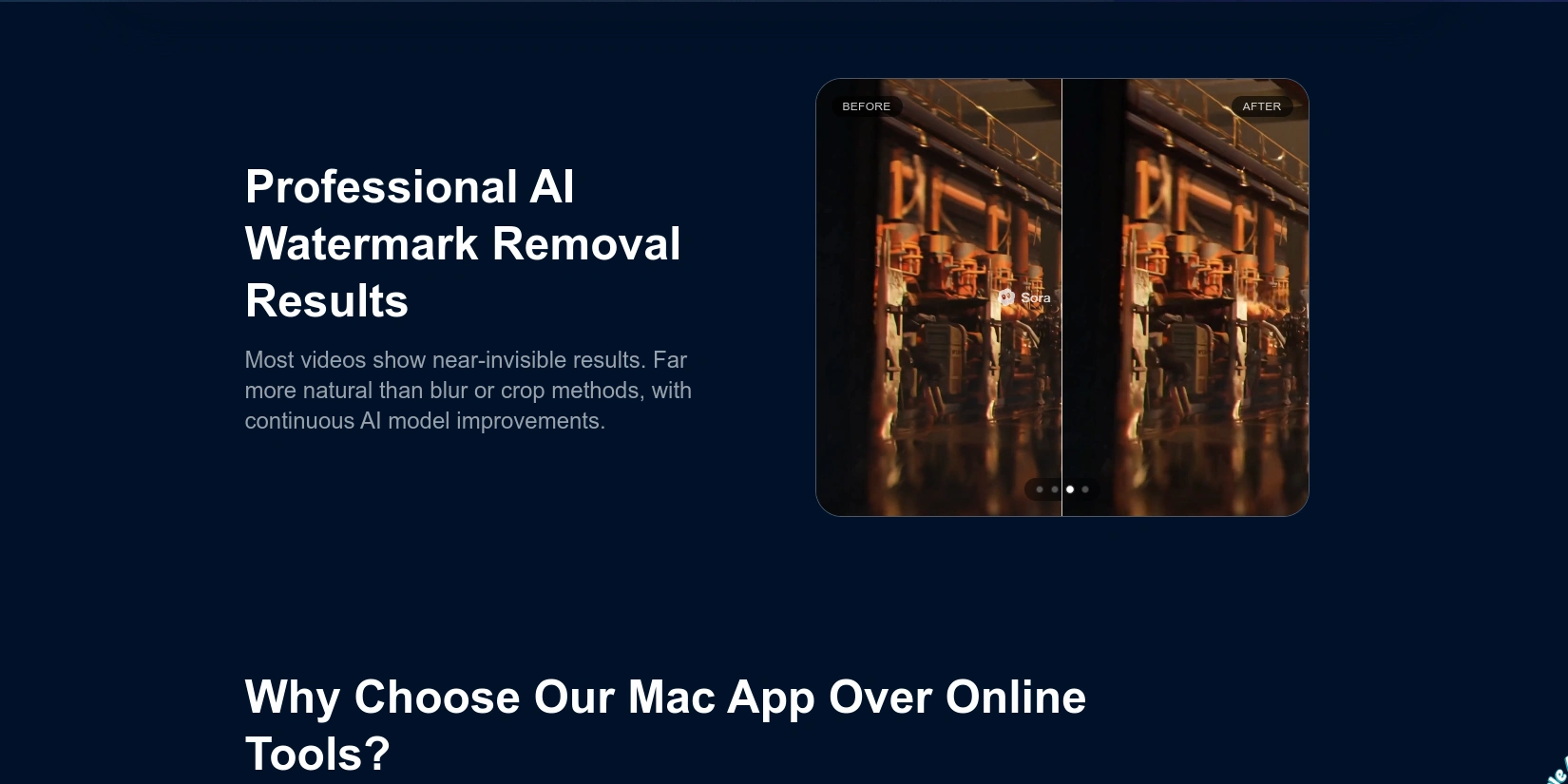 Скриншот ИИ-сервиса Erase Video