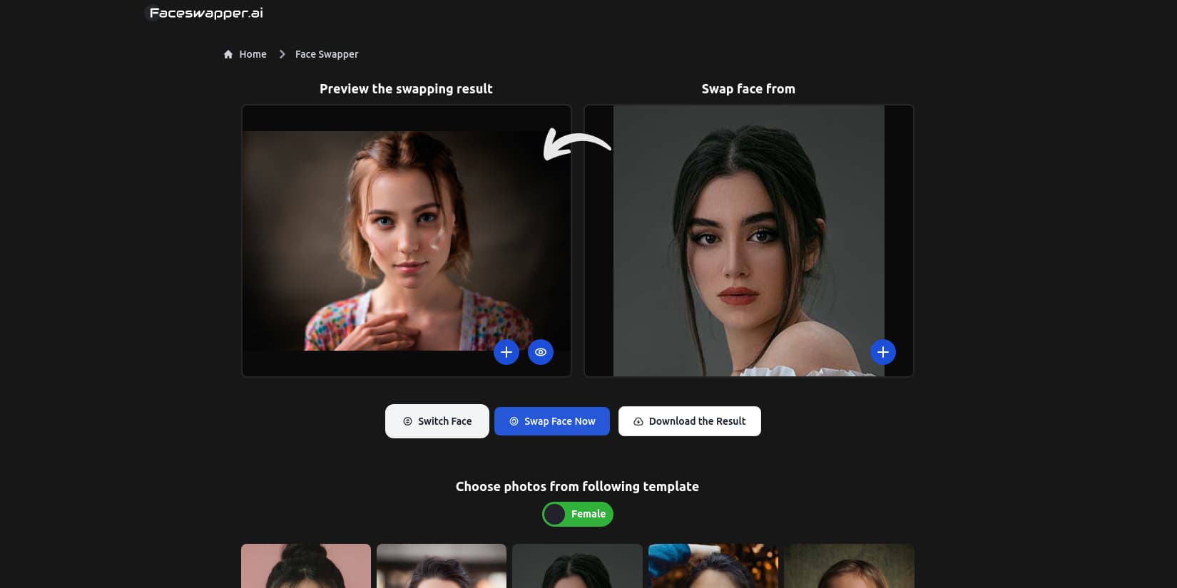 Face Swapper — Нейросеть для замены лица на фото онлайн
