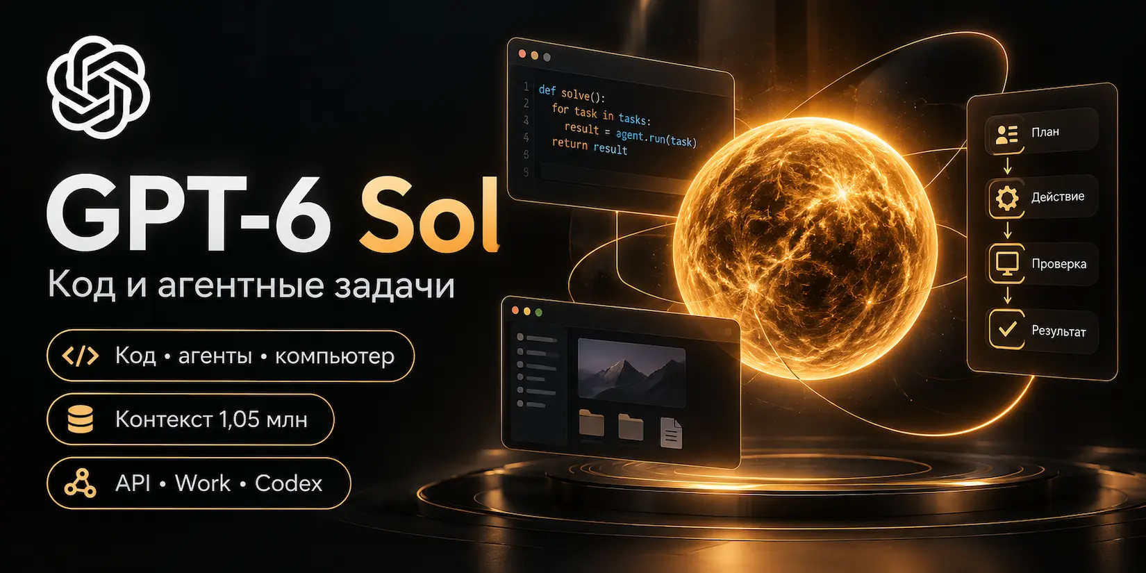 Скриншот ИИ-сервиса GPT‑6 Sol