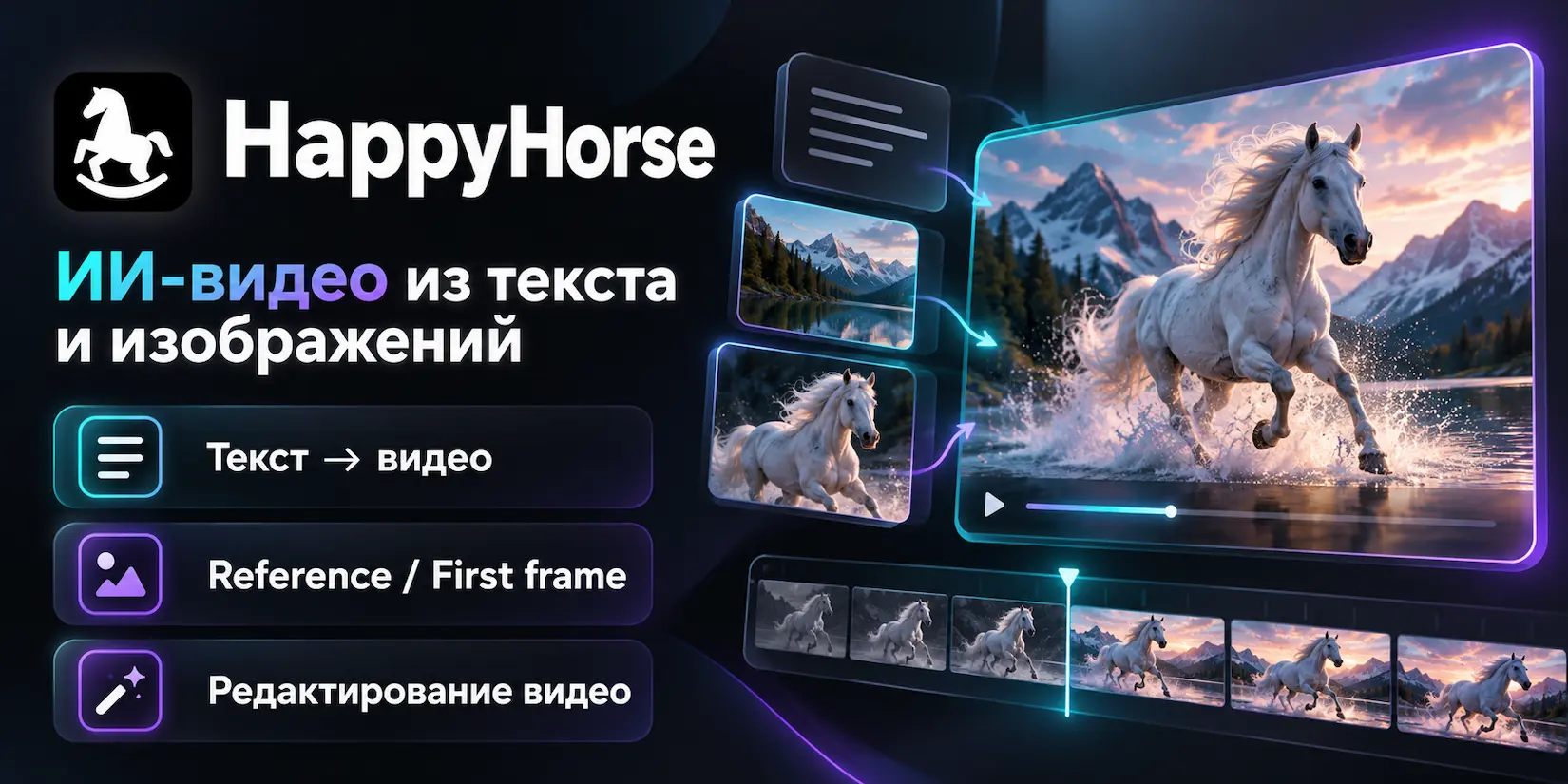 Скриншот ИИ-сервиса HappyHorse AI