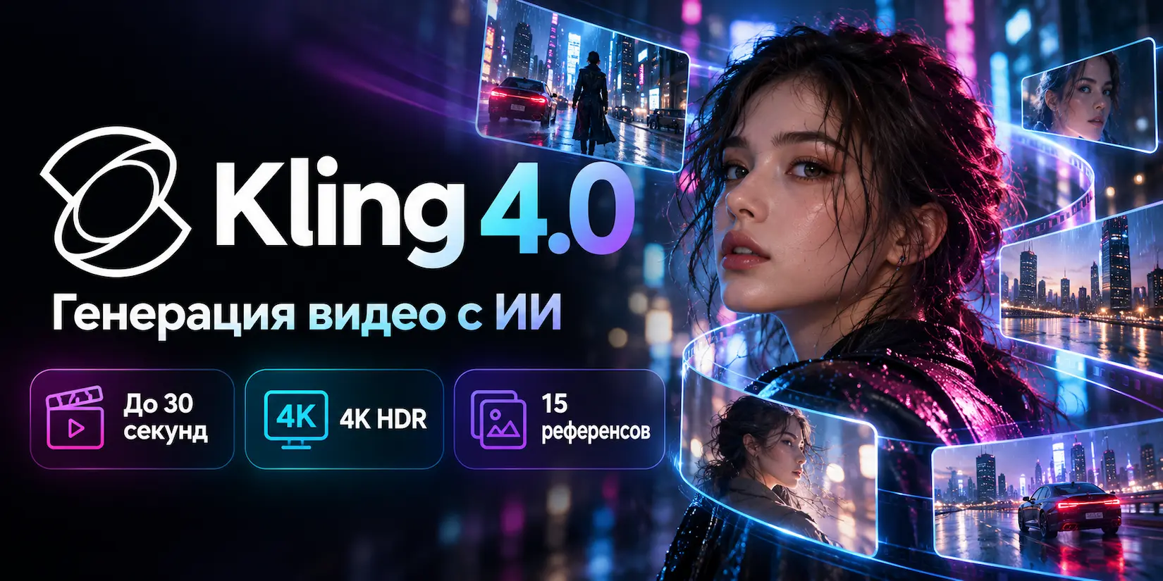 Скриншот ИИ-сервиса Kling 4.0