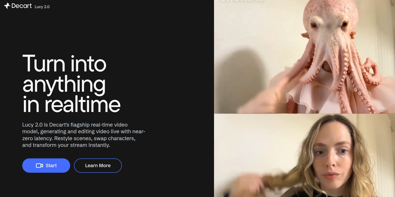 Скриншот ИИ-сервиса Lucy 2.0