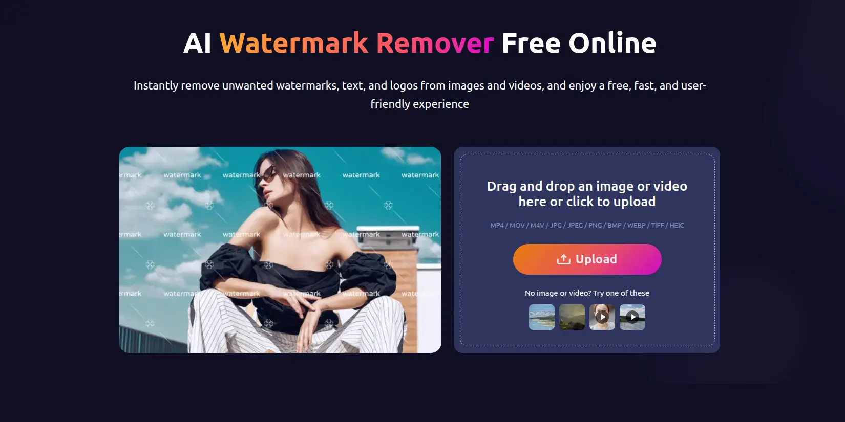 Скриншот ИИ-сервиса MarkGone