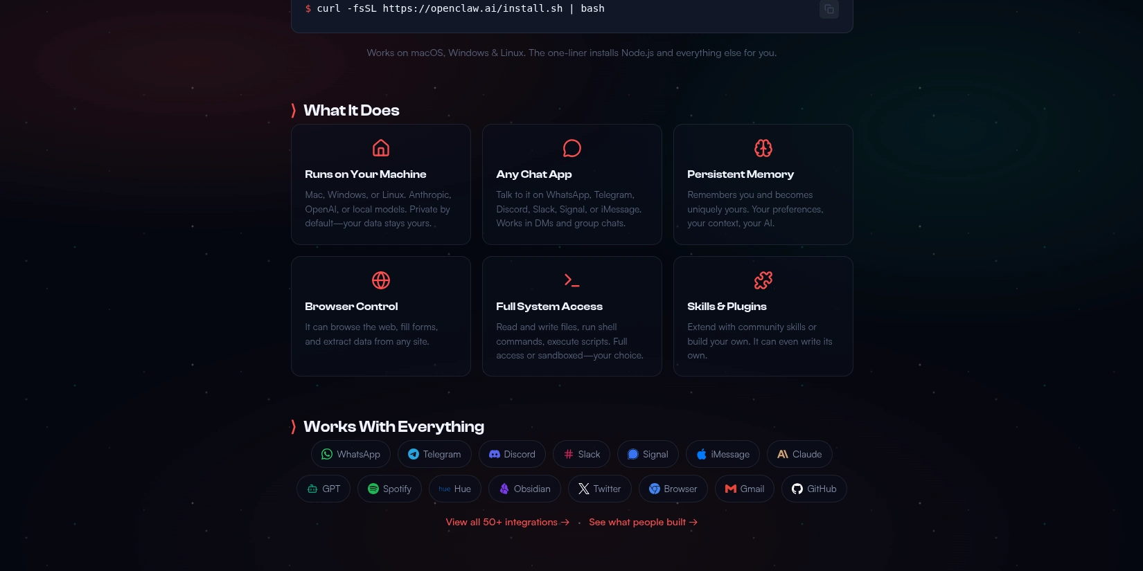 Скриншот ИИ-сервиса OpenClaw