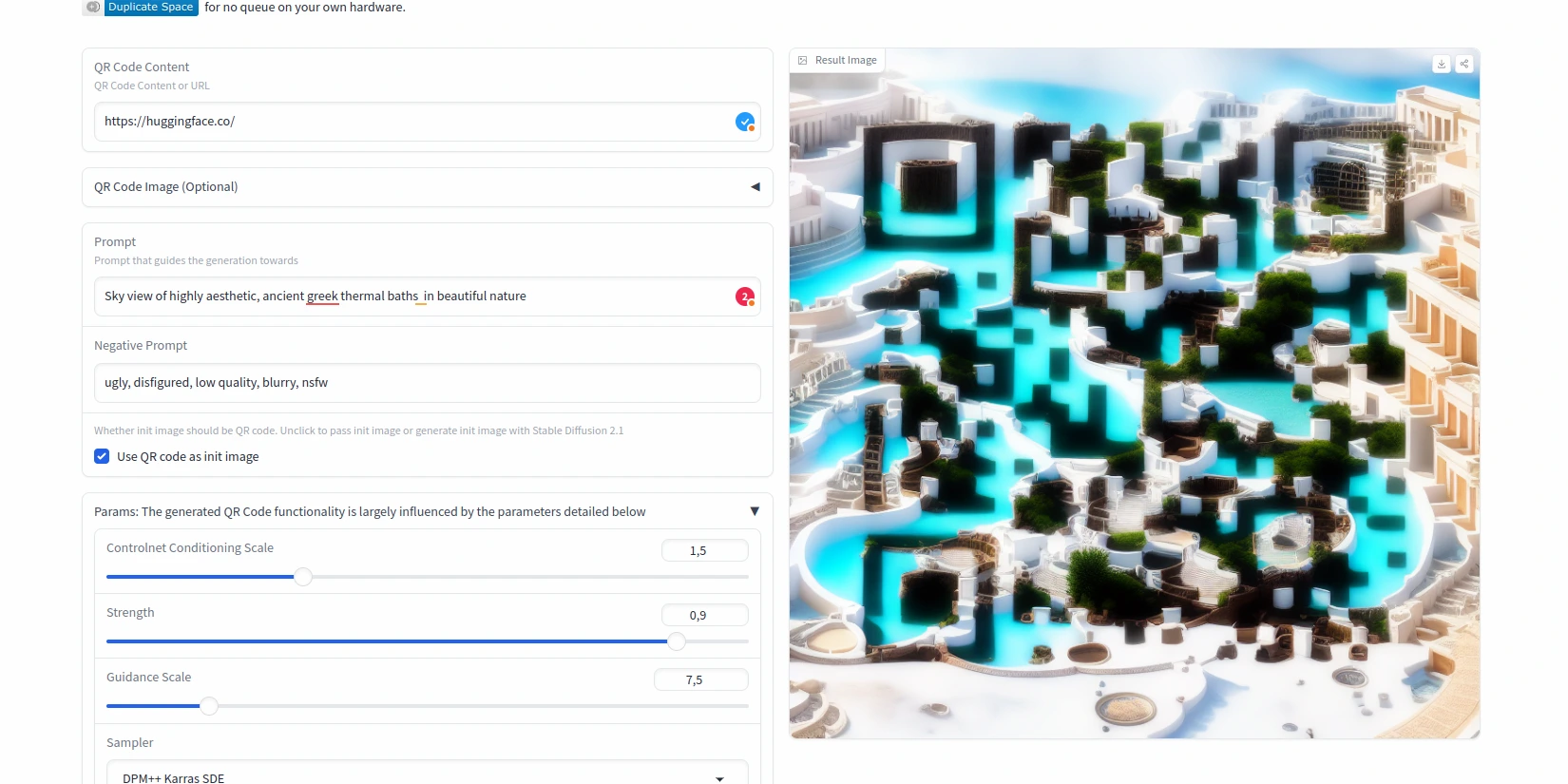 Нейросеть-QR Code AI Generator. Пример-работы