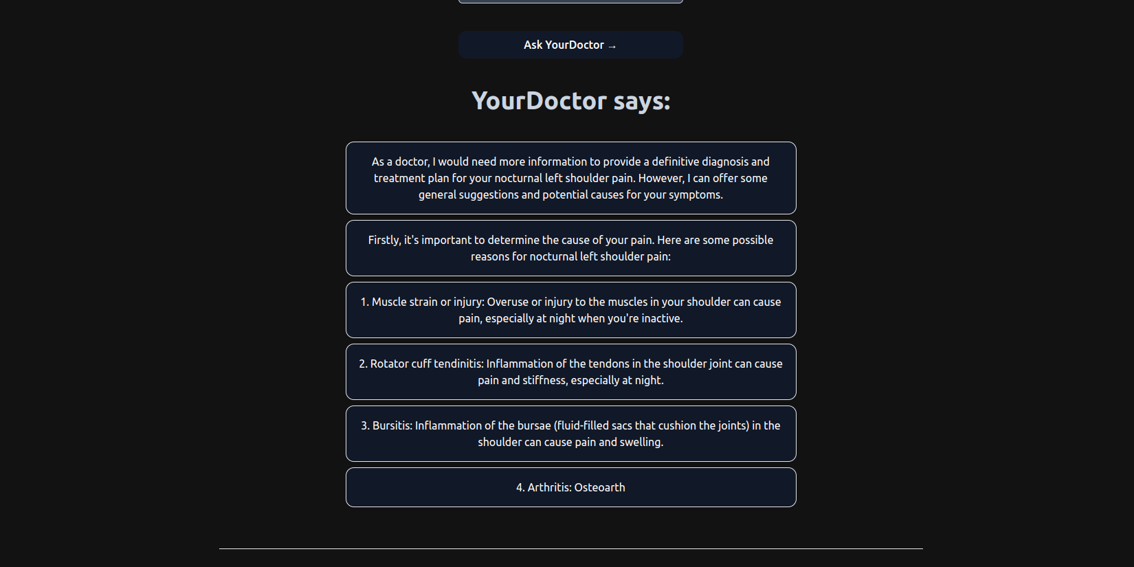 Нейросеть-YourDoctor AI. Пример-работы