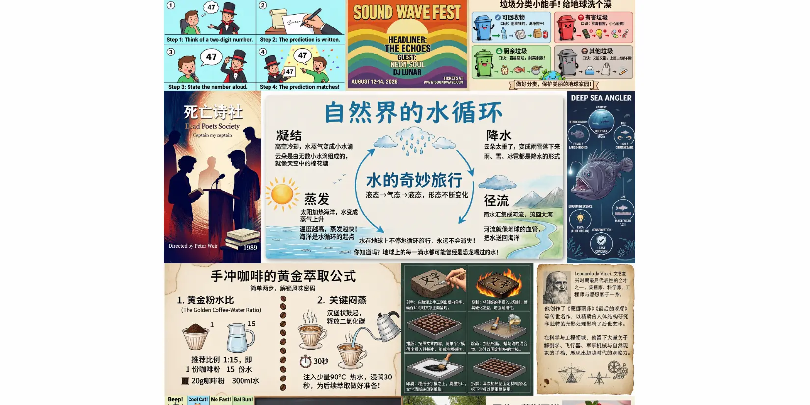 Примеры картинок, созданных нейросетью GLM-image