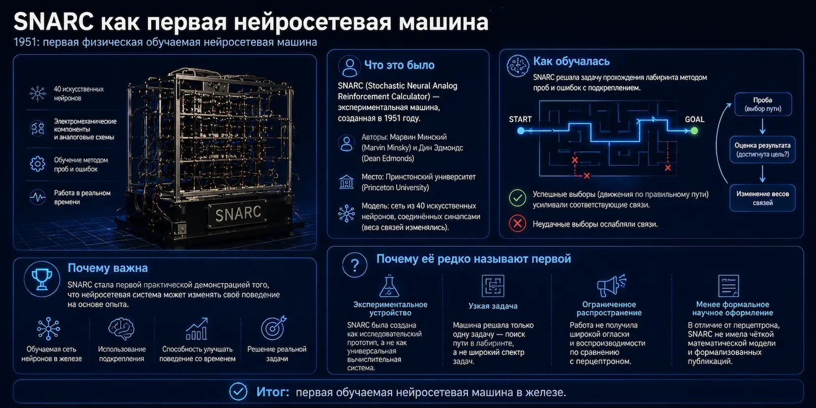 SNARC как первая нейросетевая машина