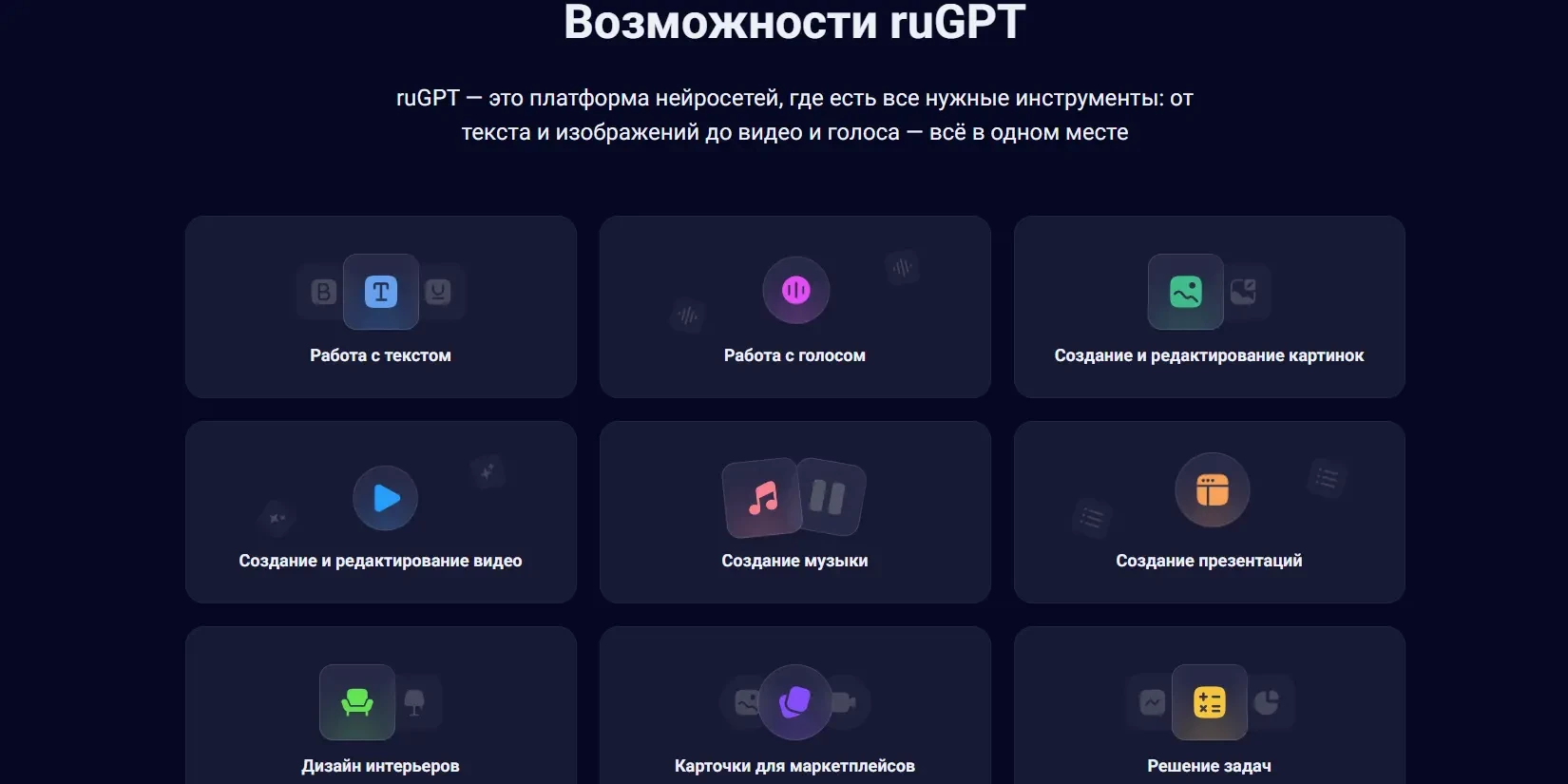 возможности ruGPT