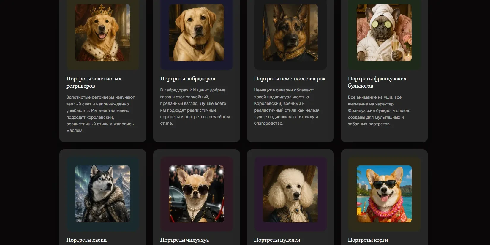 портреты для любых пород собак
