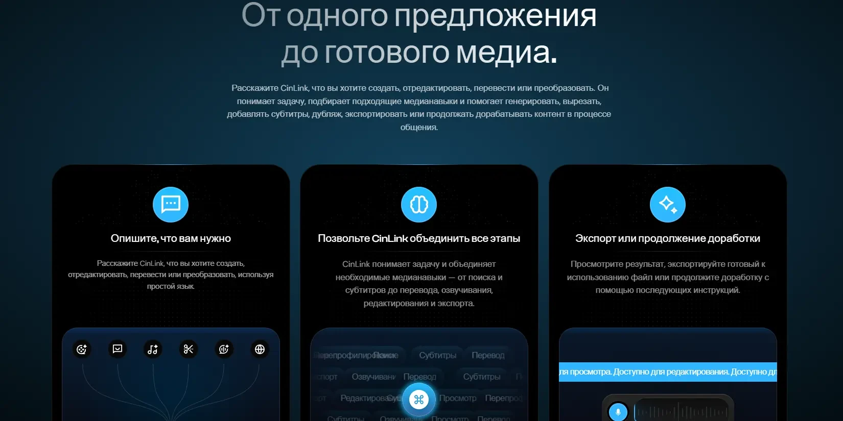 возможности CinLink
