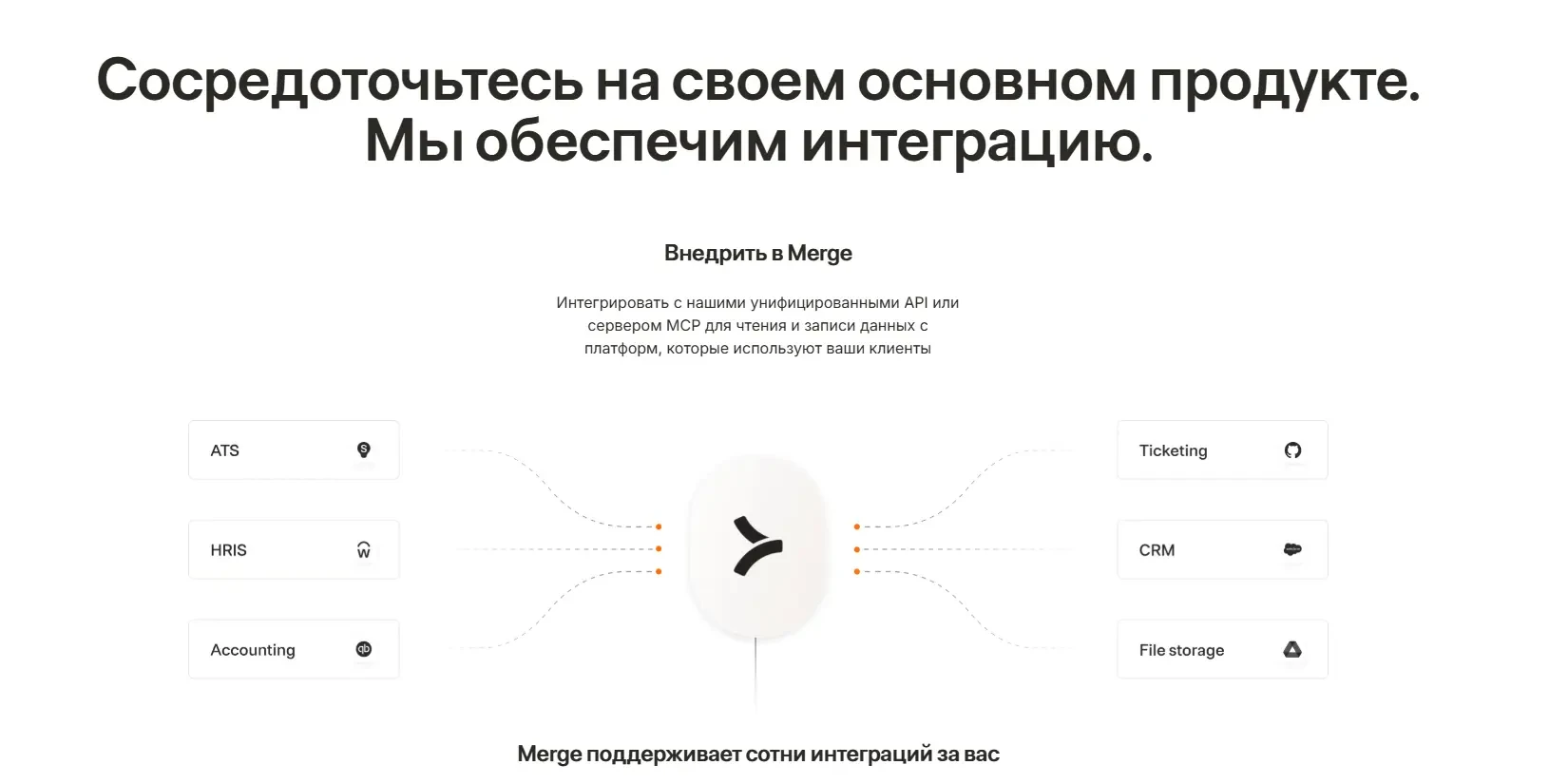 интеграции с данными через единый API
