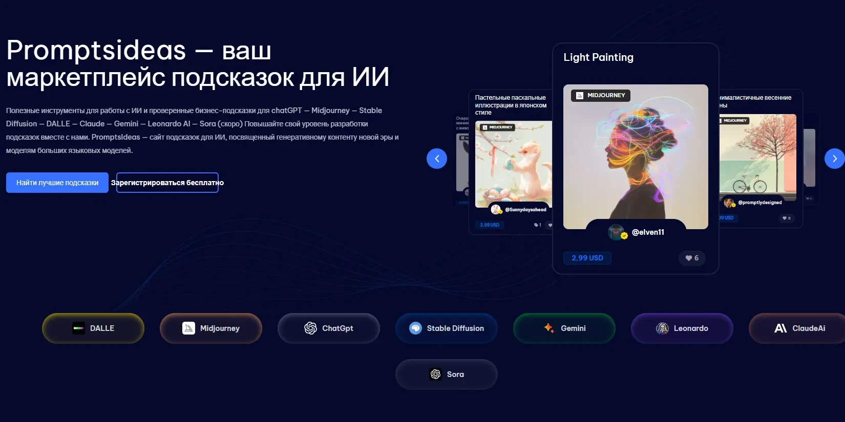 маркетплейс подсказок для ИИ