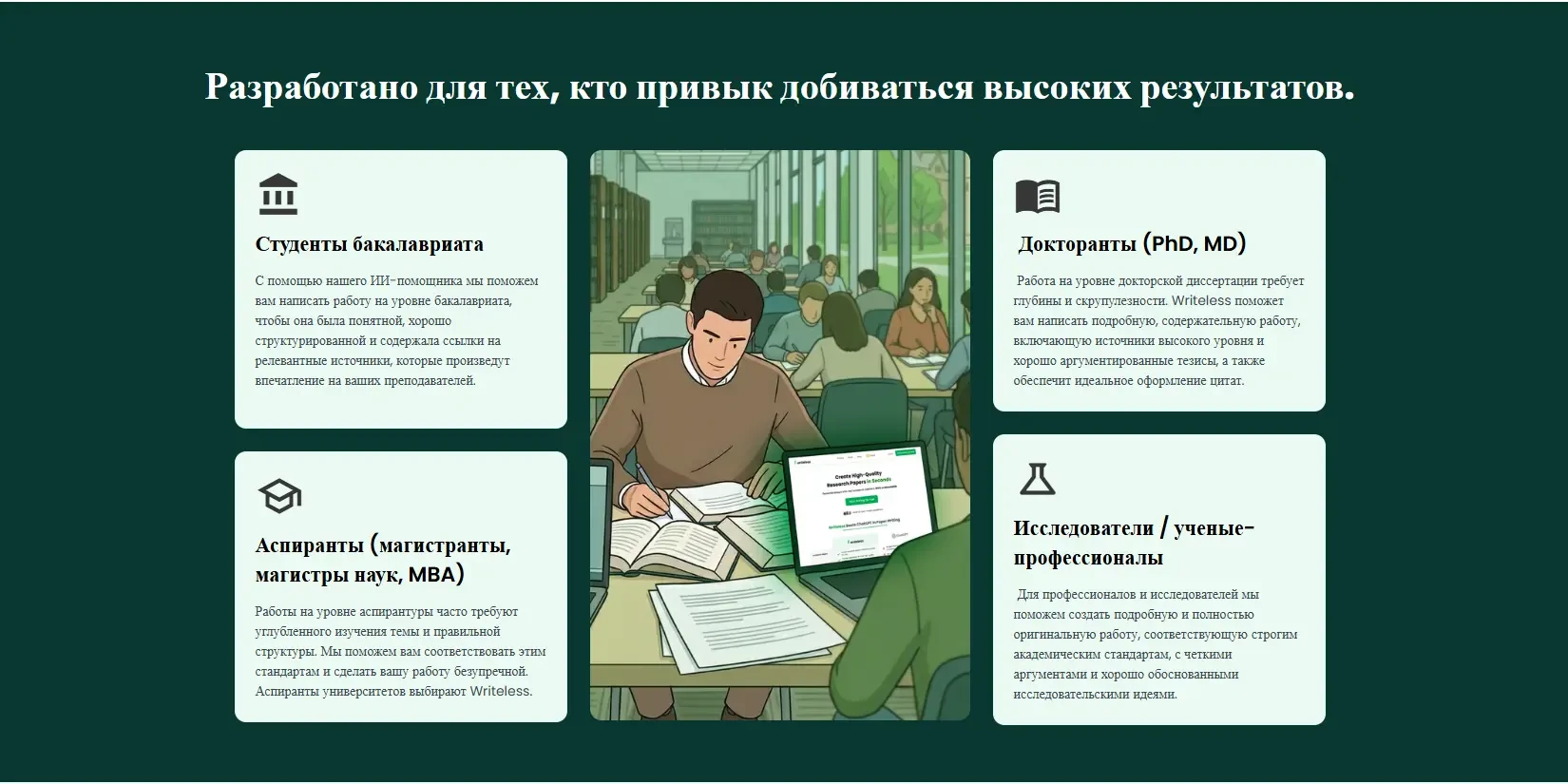 на кого рассчитан Writeless