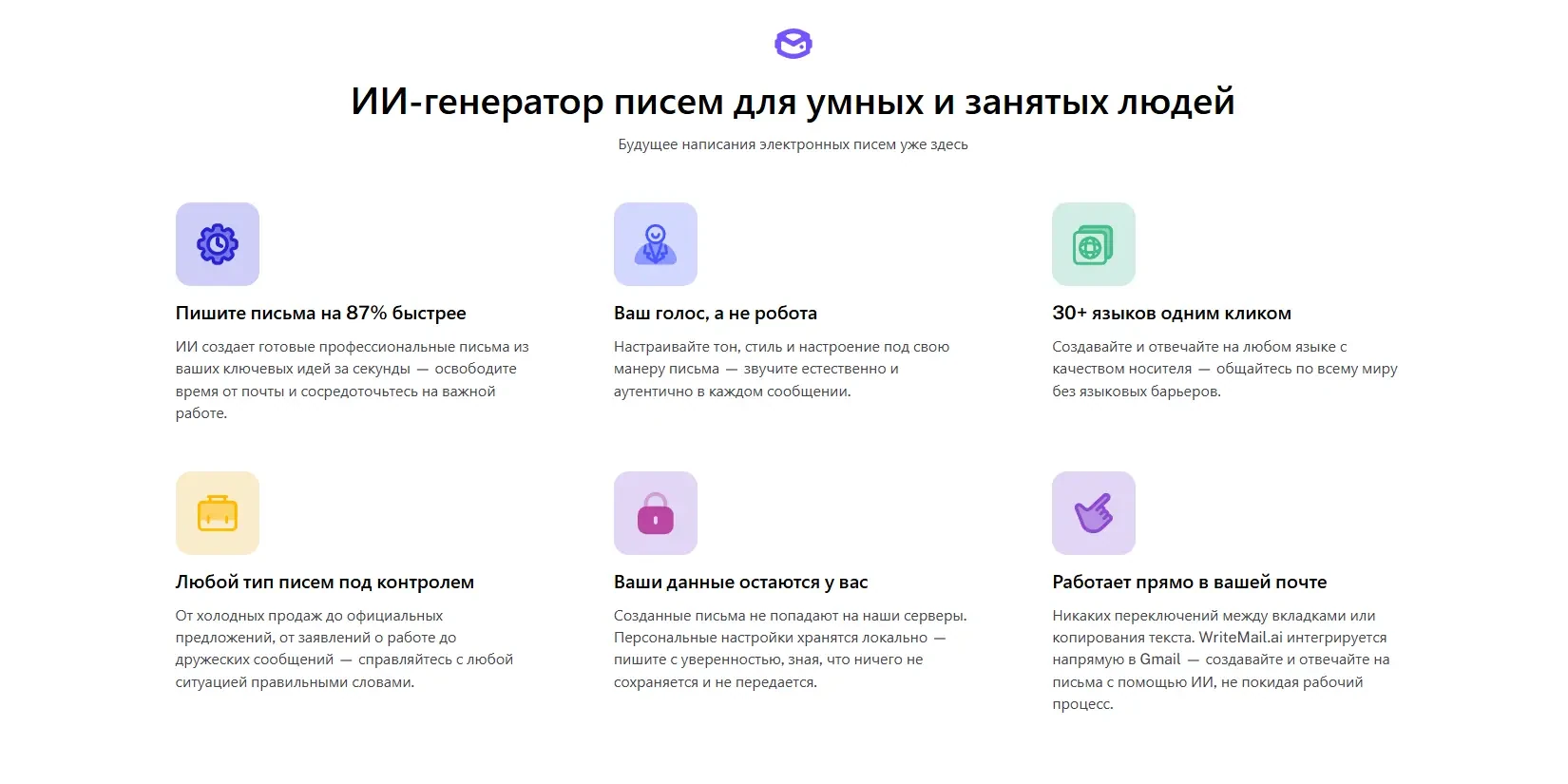 основные возможности сервиса